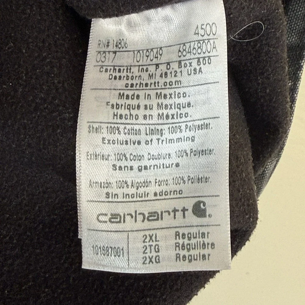 Carhartt Knoxville Fleece Lined Hooded Vest Work XXL 2XL Black Outdoor 101697001